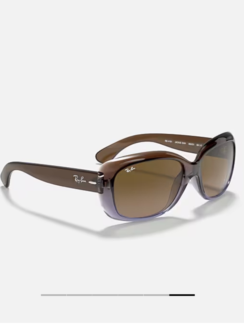 Ray-Ban Jackie Ohh Sunglasses RB4101 in Polished Brown - Picture 6 of 16
